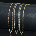 High Quality Real Gold Plating Fastness 1mm Wide Pendant Necklace Making Small Bamboo Chains for Men and Women