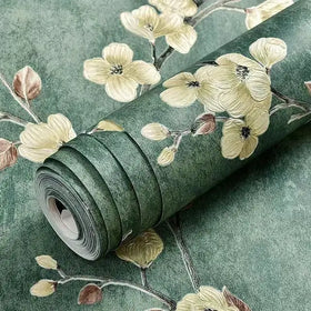 Irini Modern Waterproof Bedroom Wall Stickers 3D Printed Damask Pattern Contact Wall Paper for Household Use