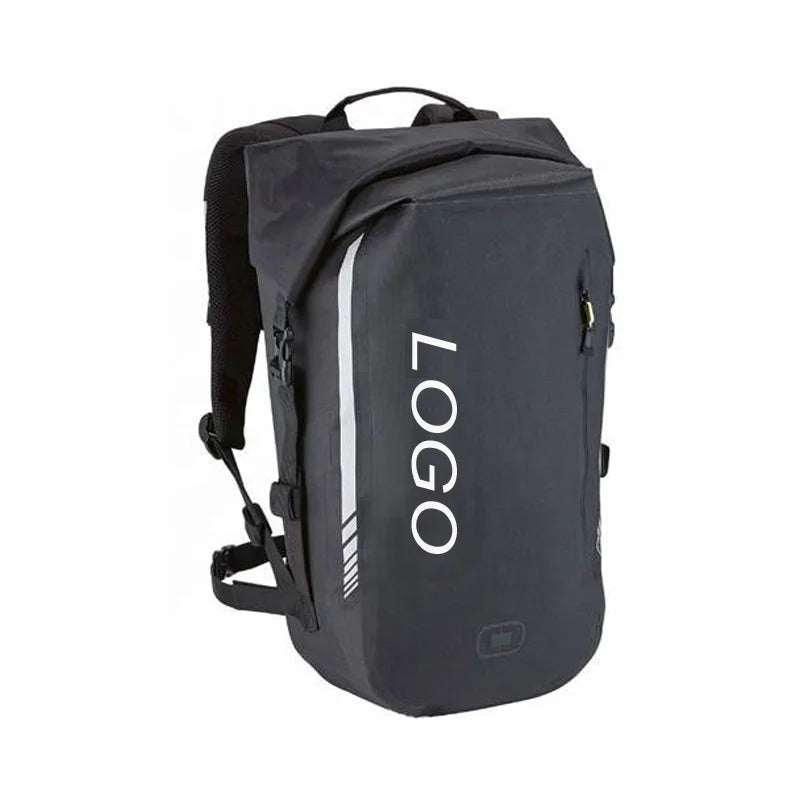Custom Logo 30L Waterproof Roll Top Travel Backpack Portable Zipper for Men Women's Daily Use for Summer Hiking Outdoor