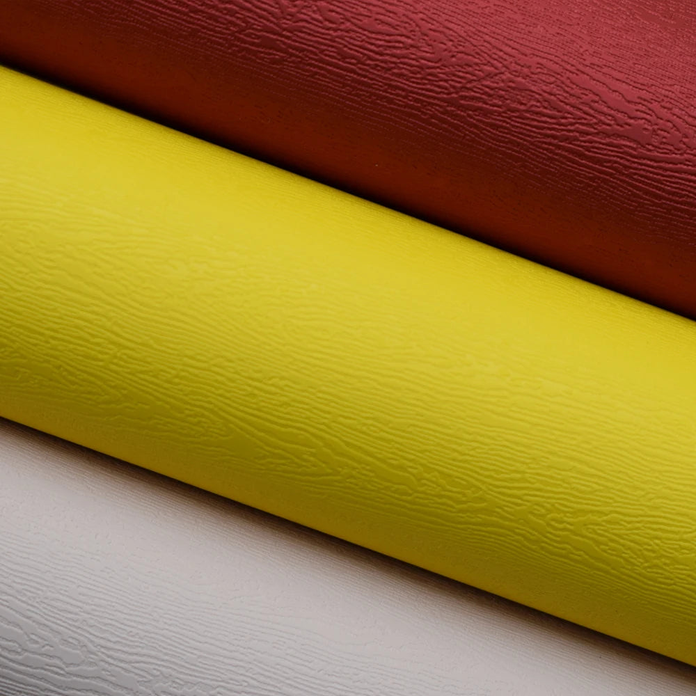 Wood Look Synthetic Leather Fabric Material for Furniture Pu Leather Fabric for Book Binding Diary Cover