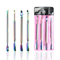 Trending Beauty Products 2024 New Arrivals Stainless Steel Titanium Manicure Pedicure Nail Art Tool Rainbow Cuticle Nail Pusher