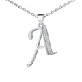 925 Sterling Silver Zirconia Letter Pendant Alphabet Pendants for Necklace Fine Jewelry Pendants