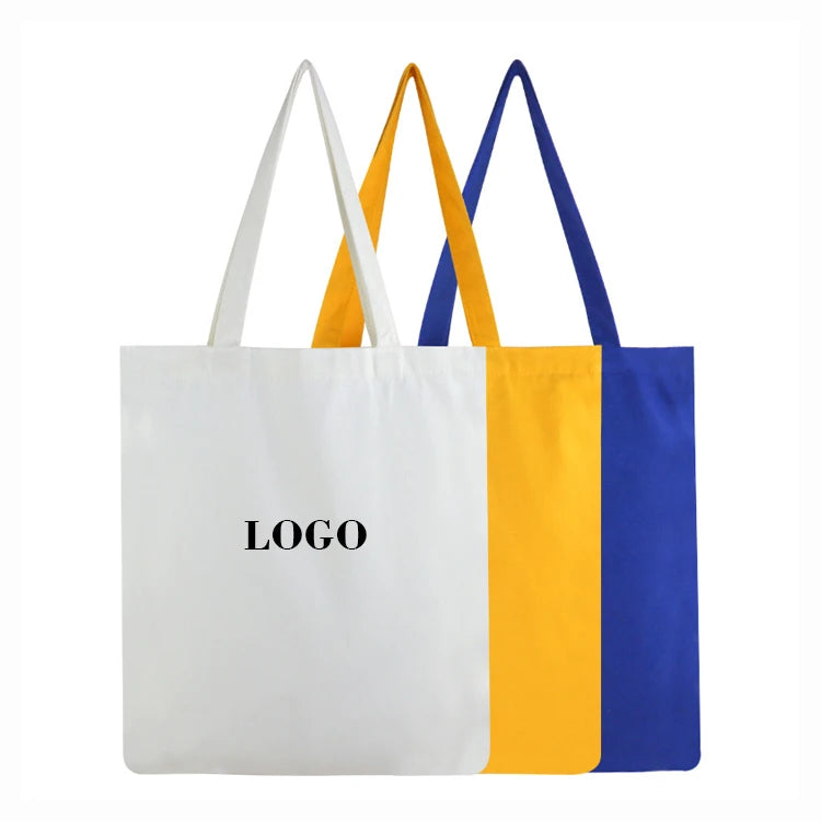 Wholesale Organic Calico Canvas Tote Bag Custom Logo Printed Eco-Friendly Reusable Cotton Shopping Bags Letter Pattern