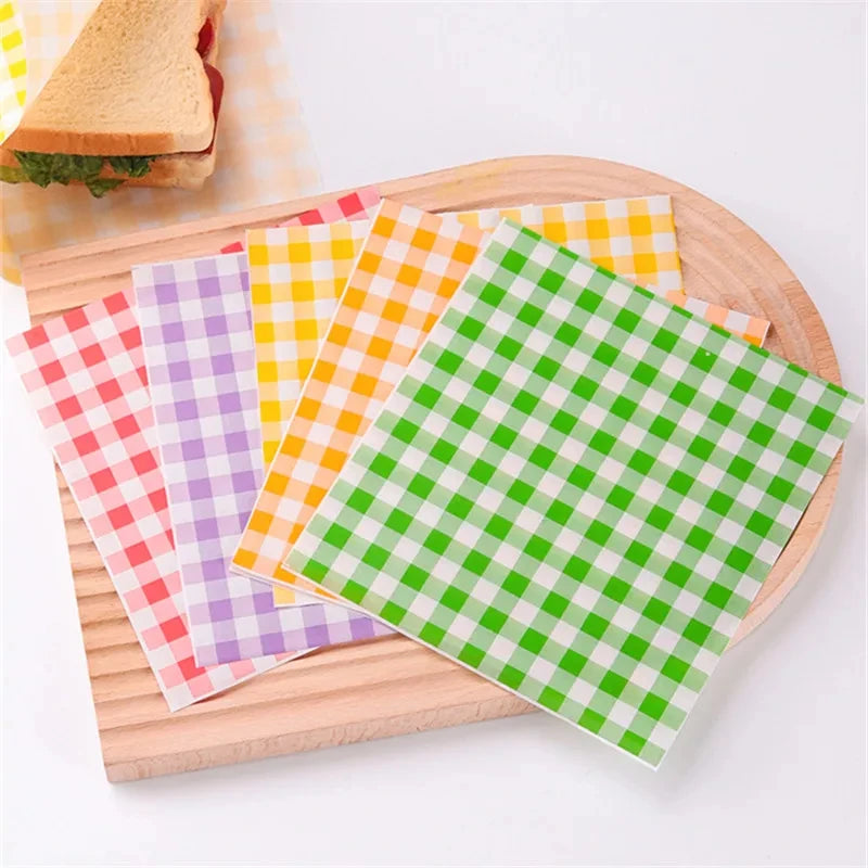 Wholesale Customized Printed Logo Food Grade Greaseproof Deli Wax Coated Burger Wrapping Paper Bag