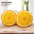 Custom Color Throw Pillow Cases Fruit Printing Round Pillow Cover Sofa Decorative Pillow