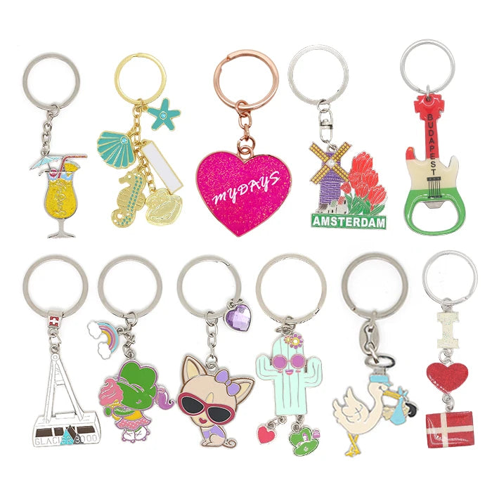 Maker Enamel Keychain Promotional Custom Metal Zinc Alloy Metal Key Chain Keychain