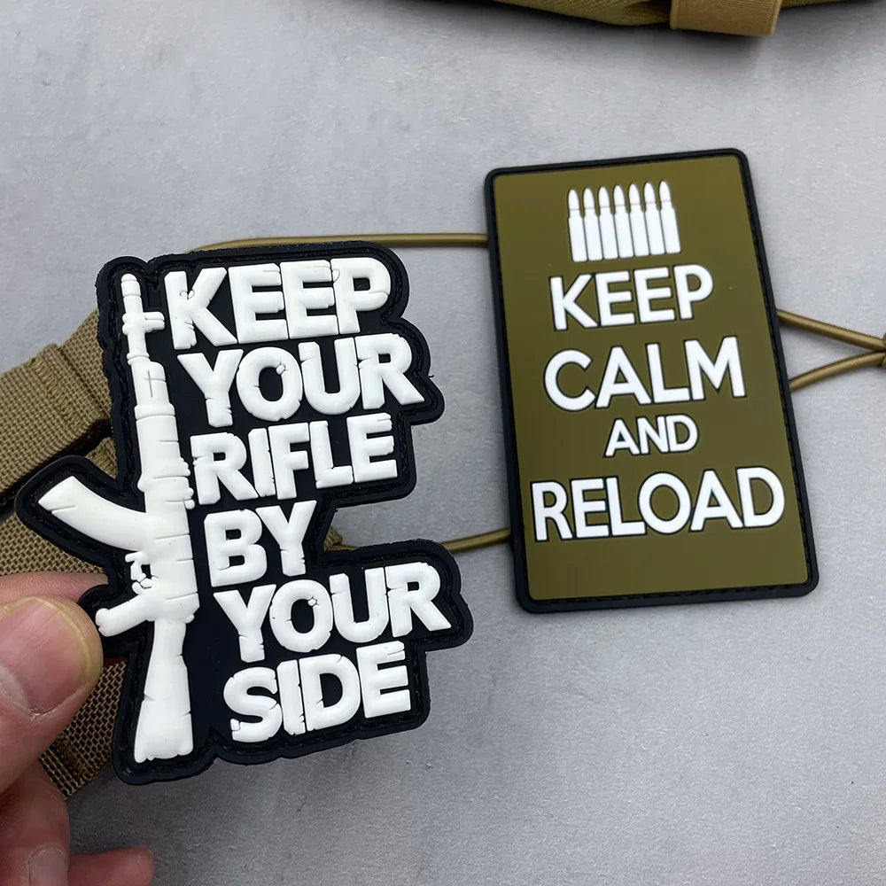 COME and TAKE IT 3D PVC Patch on Clothing Hook and Loop Tactical Patches Backpack