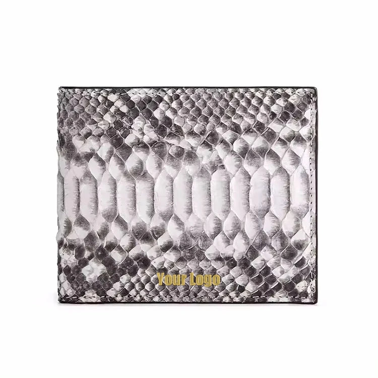Billeteras De Cuero Genuino Genuine Natural  Leather Real Snake Skin Billfold Wallets for Men Women Luxury Famous Brand