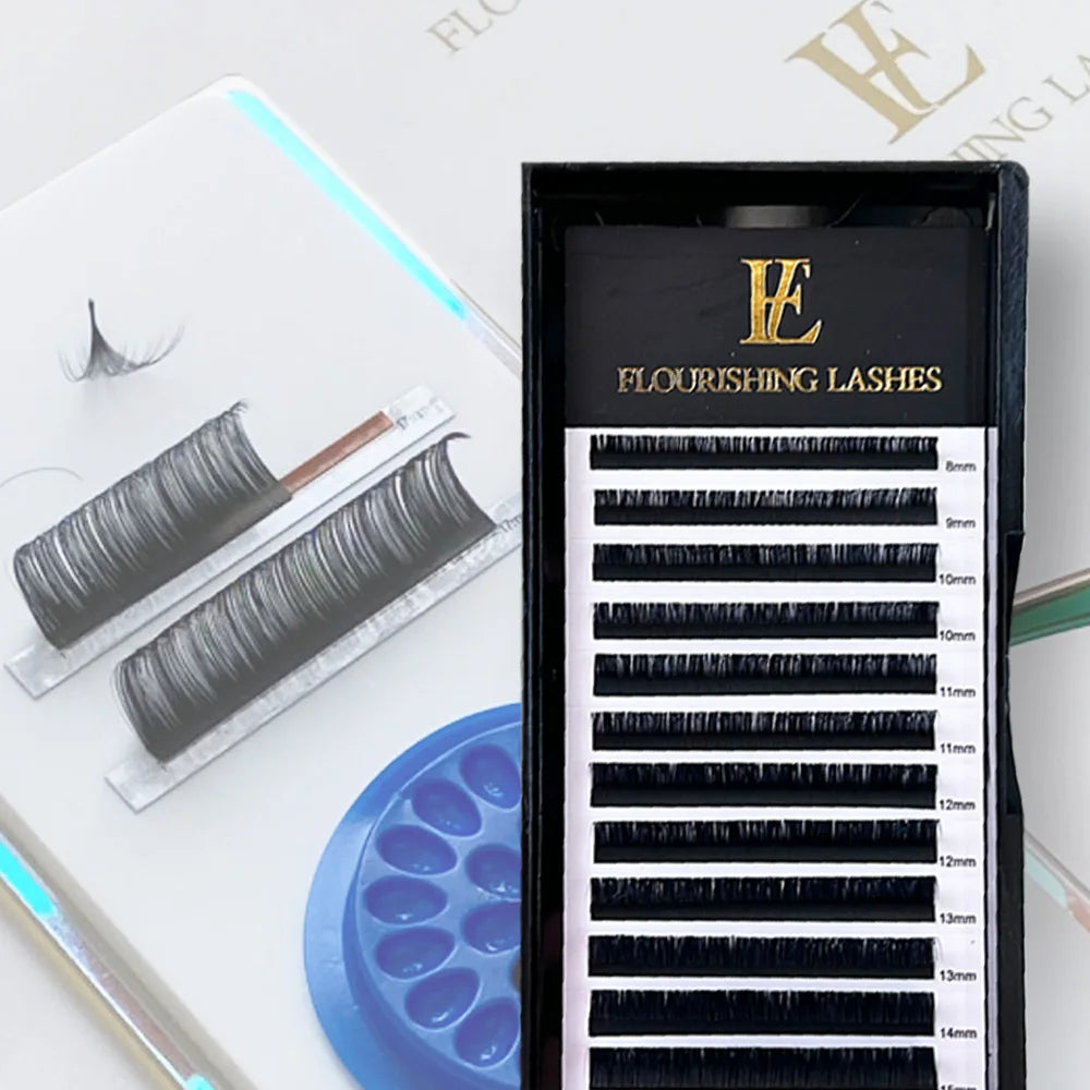 Individual Eyelash Extensions Volume CD Lash Trays Mink Russian Volume Fans Eyelash Extensions