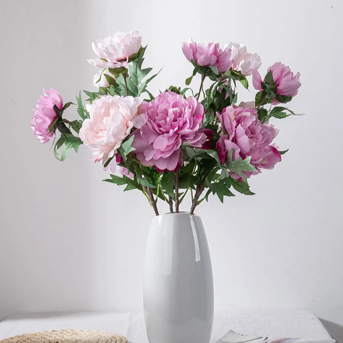 Hot Sale Pink Flower Artificial Peony for Home Decor