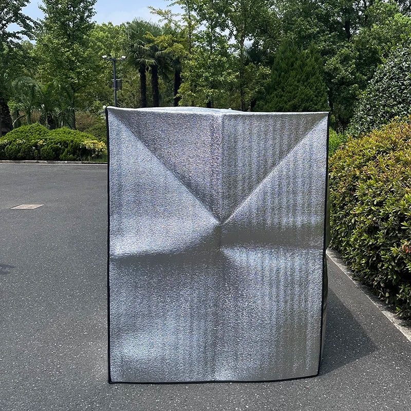 Customised 1250*1050*1200mm Single Faced 280gsm Thermal Insulation Reflective Bubble Pallet Cover for Chemical Transport