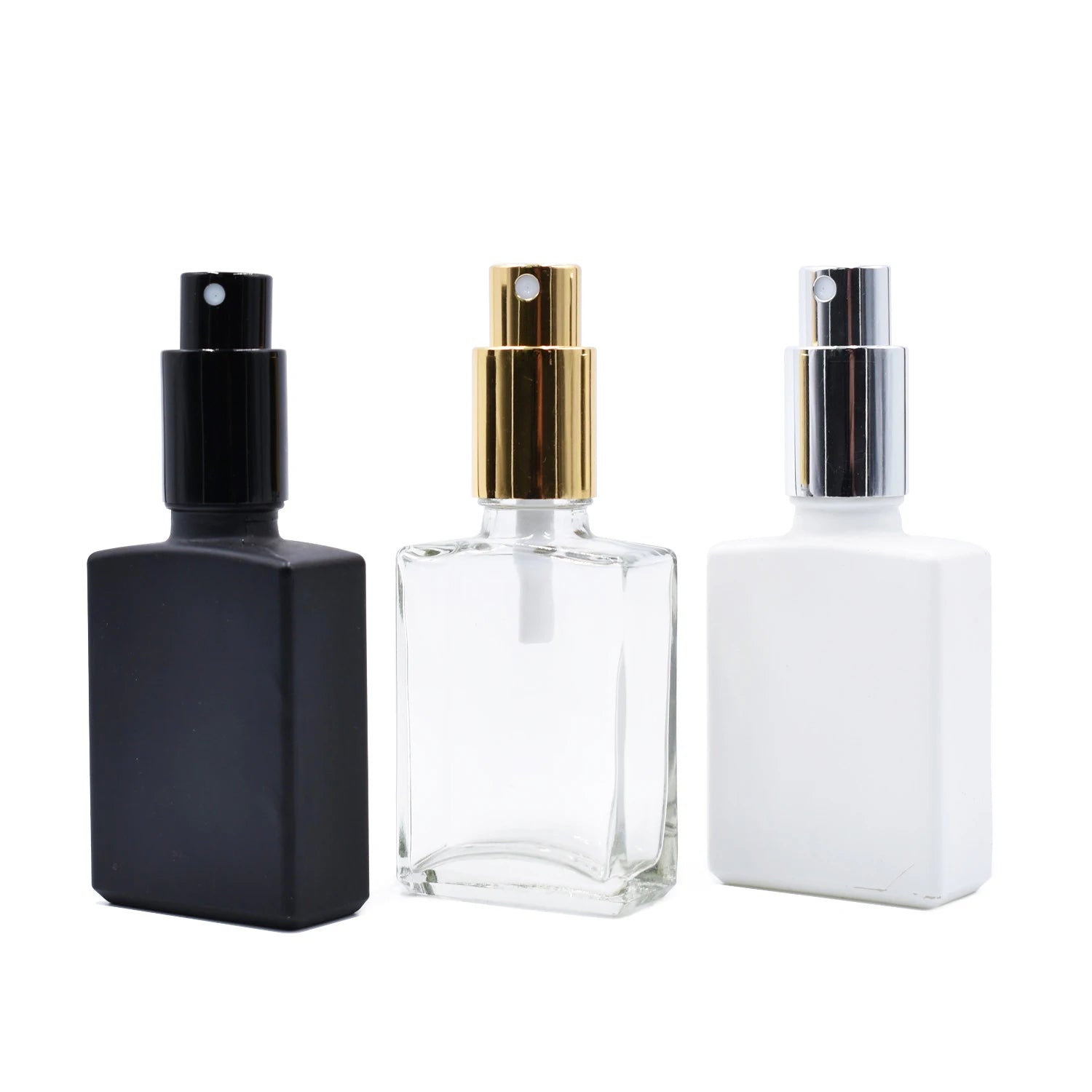Cheap Custom 15ml 30ml 50ml Empty Perfume Bottle Colors Rectangular Spray Lid Glass Perfume Bottles for 100ml