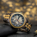 Choice Wholesale Automatic Mechanical Wooden Watches for Men Multi-Function Custom Watch