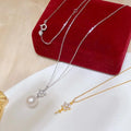 N257 8-9mm DIY Natural  Freshwater Pearl Charm Pendant Necklace Chain Accessory 925 Sterling Silver Jewelry for Women