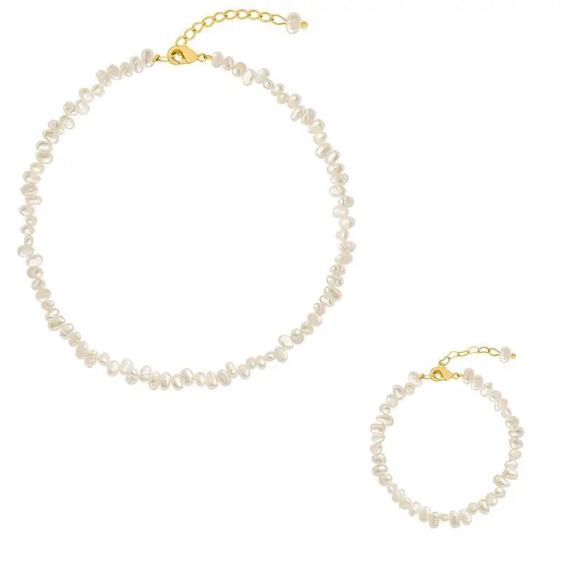 Irregular Freshwater Pearls Bracelets Necklaces Dainty Baroque Freshwater Pearl Collar Choker Necklaces Jewellery