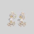 Women Jewelry Bowknot Earring Earclip Without Earhole Female Korean Pearl Pendant Charm Stud Earrings