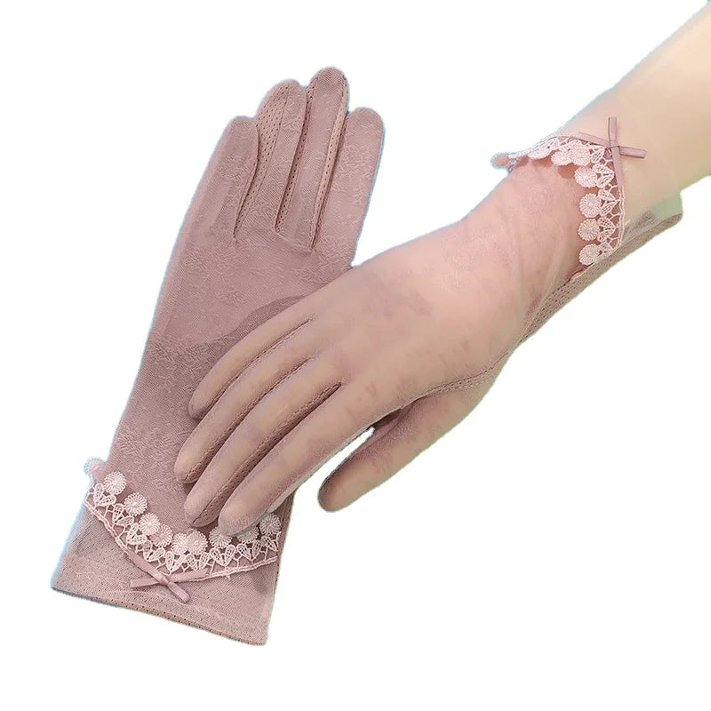New Style Outdoor Driving Fashion Ladies Anti-sun Summer Women Sunscreen Lace Gloves