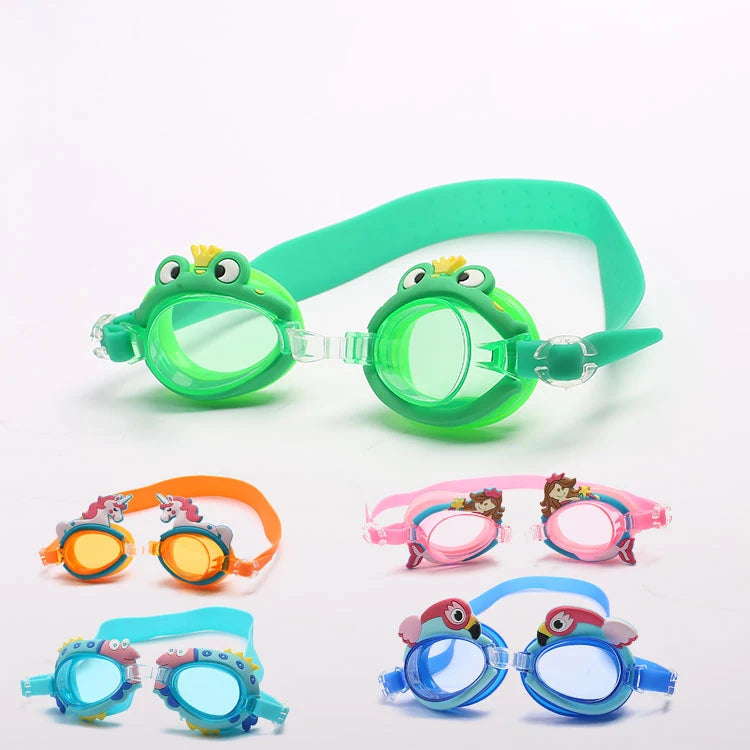 Novdearm 1005D 2024 Children's Eye Protective Swimming Goggles PC Silicone Anti-Fog Cute Cartoon Waterproof Universal Size