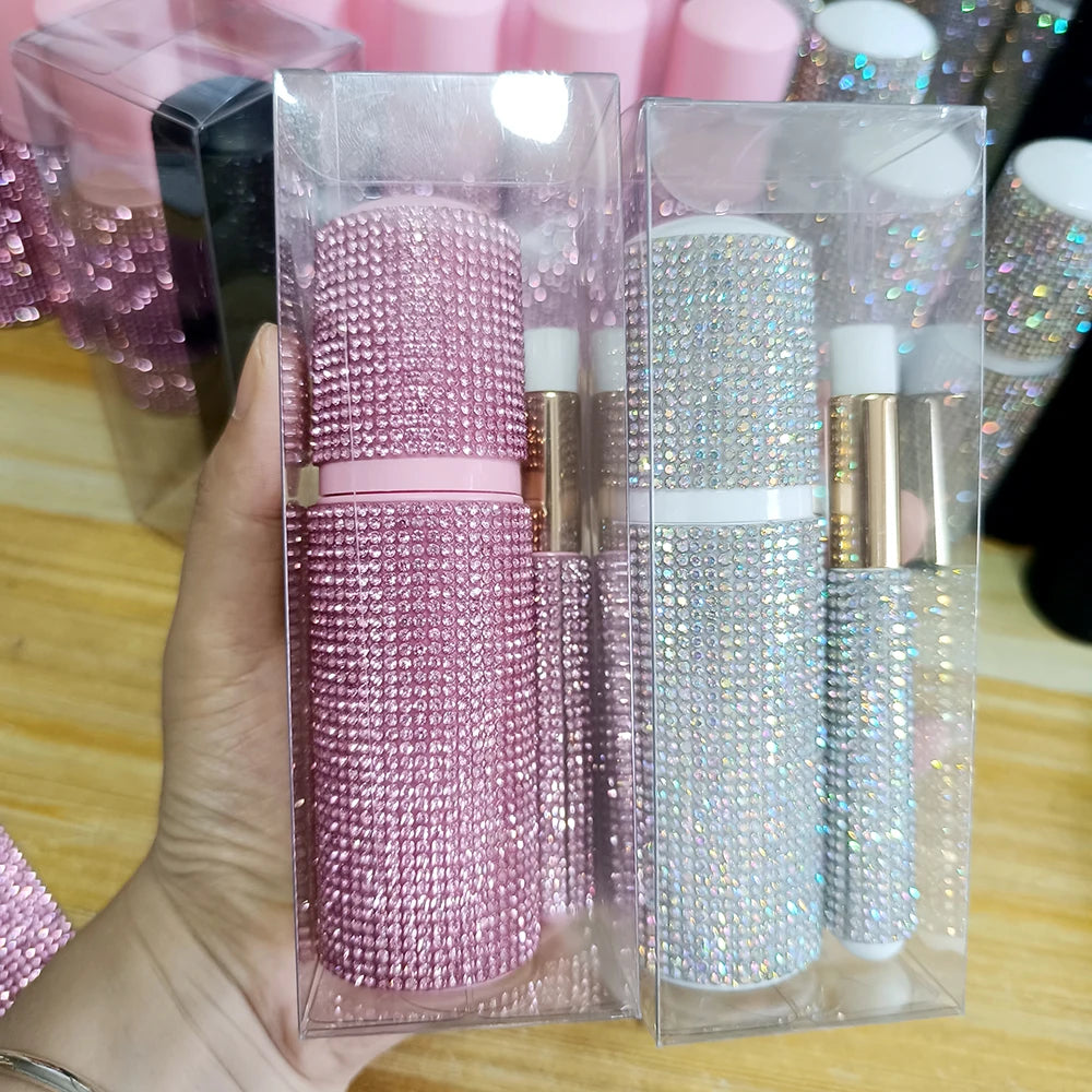 Private Label Diamond Bottle Lash Shampoo with Cleanser Brush Lash Wash for Eyelash Extensions Lash Cleanser Eyelash Shampoo Kit
