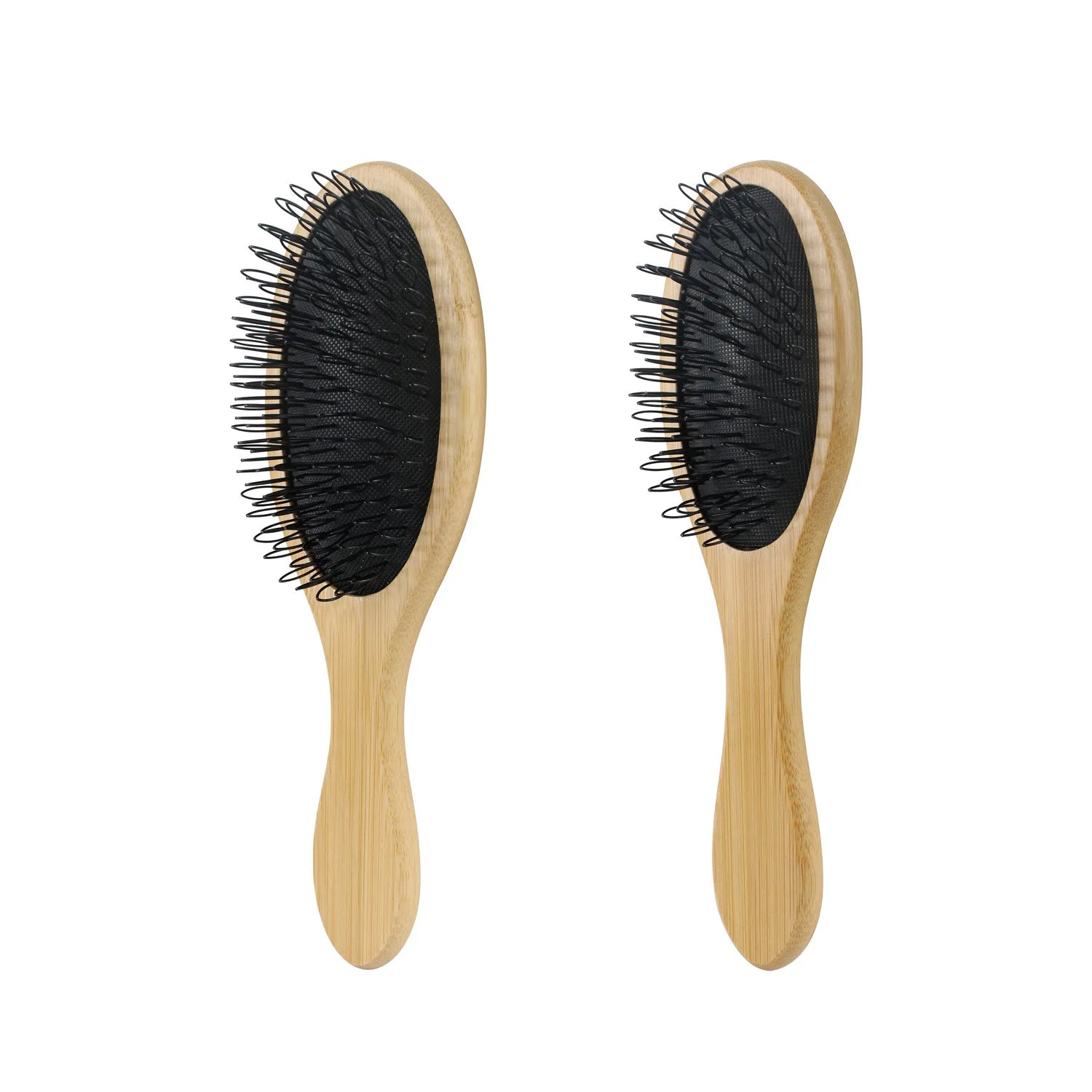 Custom Logo Hair Salon Tool Black Airbag Hairdresser Comb Bamboo Handle ABS Tooth Material Bristle Home Style Common Hairbrush