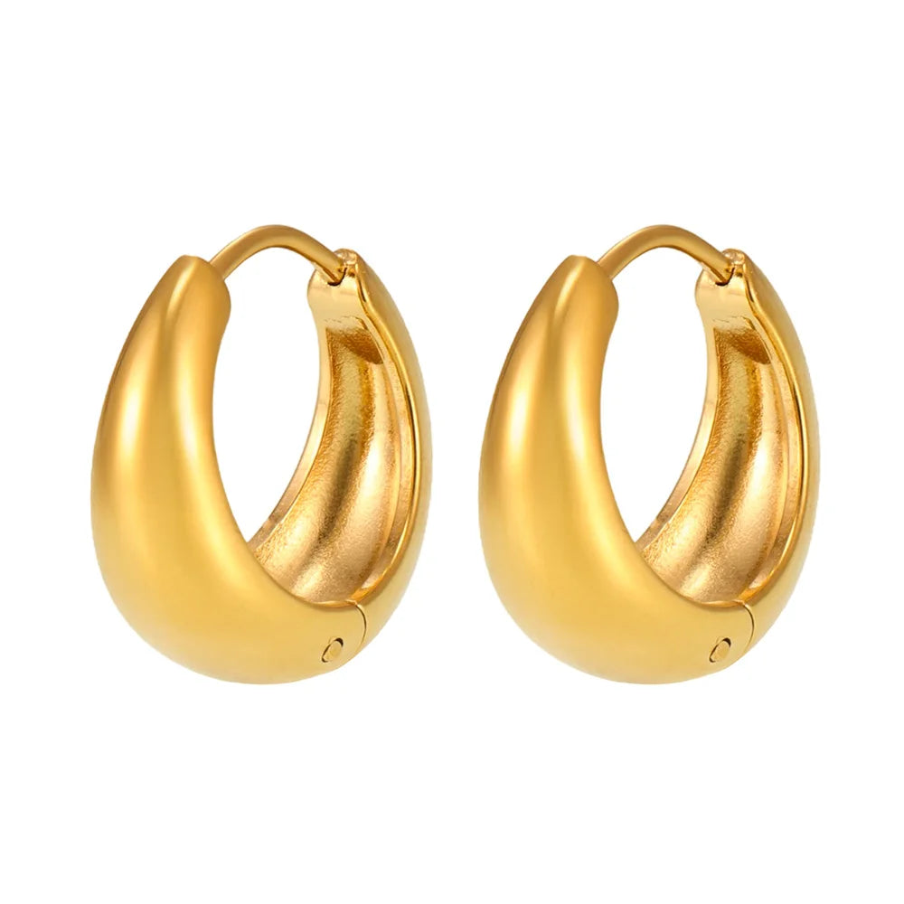 2025 Trending Girls Earrings High Quality New Design Stainless Steel 18K Real Gold Plated Silver PVD Wholesale Jewelry