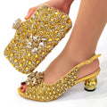 Women's Logo Brand 6cm PU Fashion High Heel Sandals with Handbag Multi-Size for Party Dance Shoes
