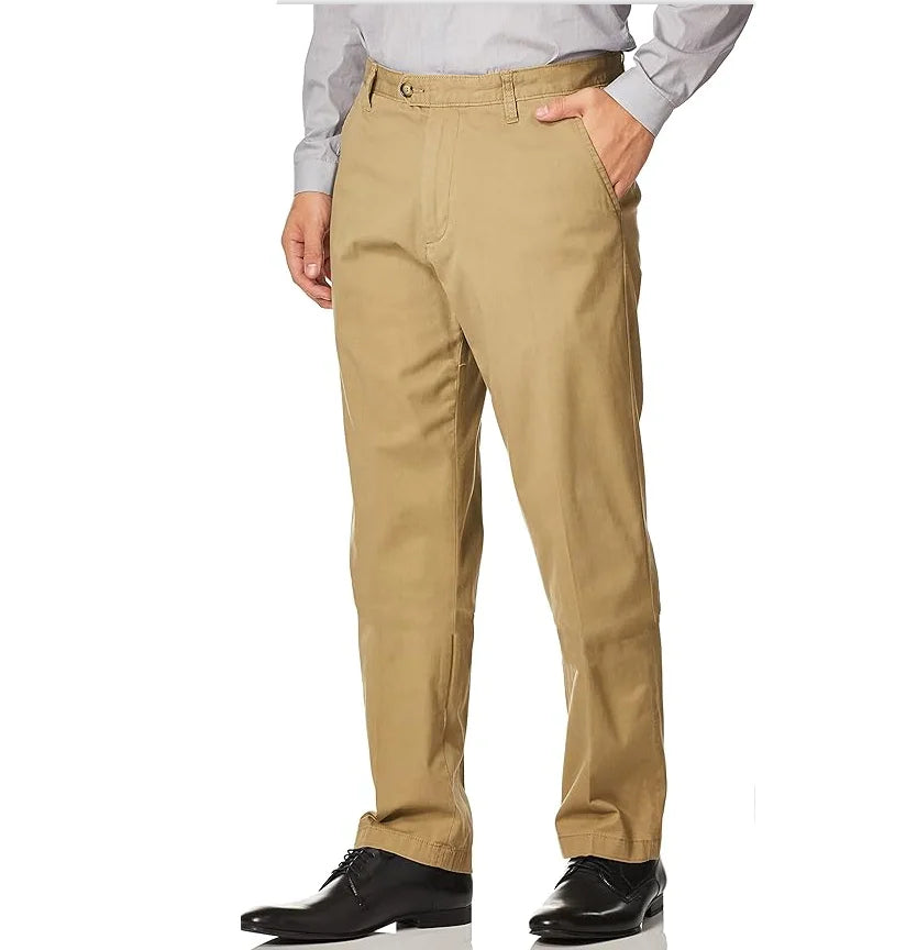 2024 OEM ODM Customized Men's Chino Pants High Waist Straight Loose Cotton Trousers Lightweight Office Casual Cargo Pants