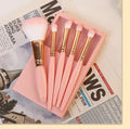 Custom Pink Mini Travel Size Makeup Brushes Professional Soft Tool Set Private Label for Travelers