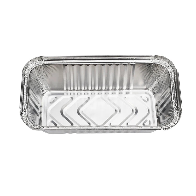670ML Rectangular Takeaways Pans Food Box Disposable Serving Trays Aluminium Foil Container