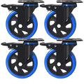 3/4/5 Inch Ruedas Giratorias Blue Pvc Swivel Industrial Swivel Castor Suppliers 3 Inch Industrial Caster Wheels