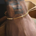 Minimalist Geometric 18K Real Gold Plated Stainless Steel Hiphop Jewelry Adjustable Bracelets for Mens