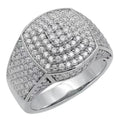 CAOSHI Gorgeous Geometric Paved Full Sparkling Round Imitated Diamond Big Rings for Women Wedding Silver/Gold Plated Band Rings