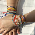 SC Wholesale Stackable Multilayer Wrap Bracelets Women Adjustable Bohemian Colorful Crystal Miyuki Beads Bracelets for Girls