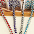 Hip Hop Fashion Stainless Steel 10mm Twist Color Crystal Bead Chain for Men Women Waterproof Jewelry Bracelet Necklace Making