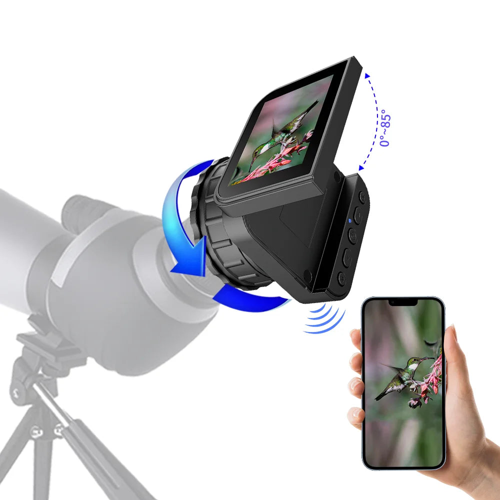 SENSVISION 4K WiFi Tactical Electronic 2.8 Inch Screen Astronomy Bird Watching Night Vision Spotting Scope Eyepiece Camera