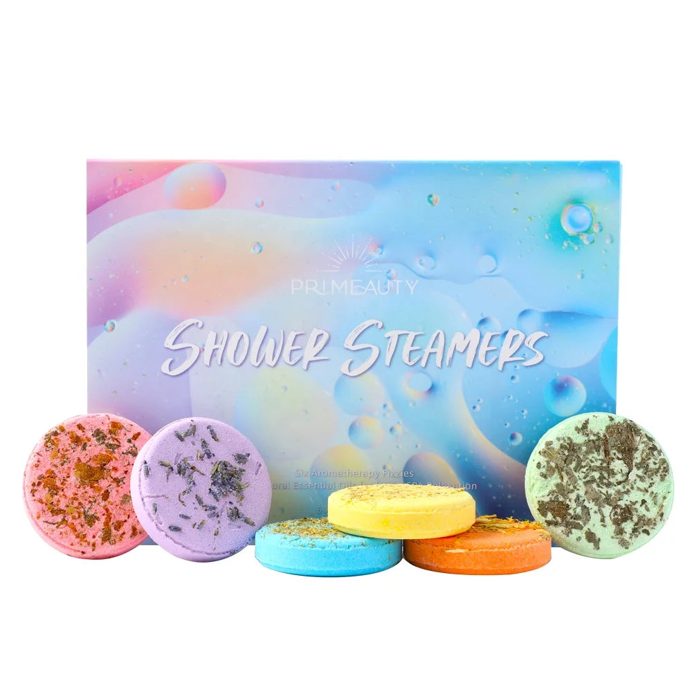 Women Gifts Set Stress Relief Self-Care Gift Relaxing Shower Bath Bombs Bath Supplies Home Spa Essential Oils Shower Steamers