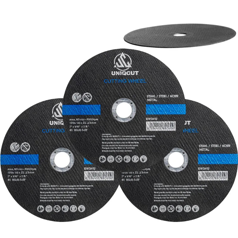 7-Inch (180x1.6x22.23mm) High-Efficiency Abrasive Cutting Disc for Metal & Stainless Steel