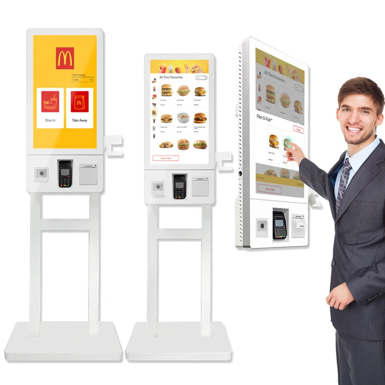 Factory Price Interactive Floor Standing Payment Station Order All in One Mobile QR Mini Billing Payment Kiosk with Ticket Print