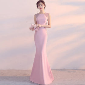 926# Evening Dress Hostess Slim Elegant 5 Color Party Dress Long
