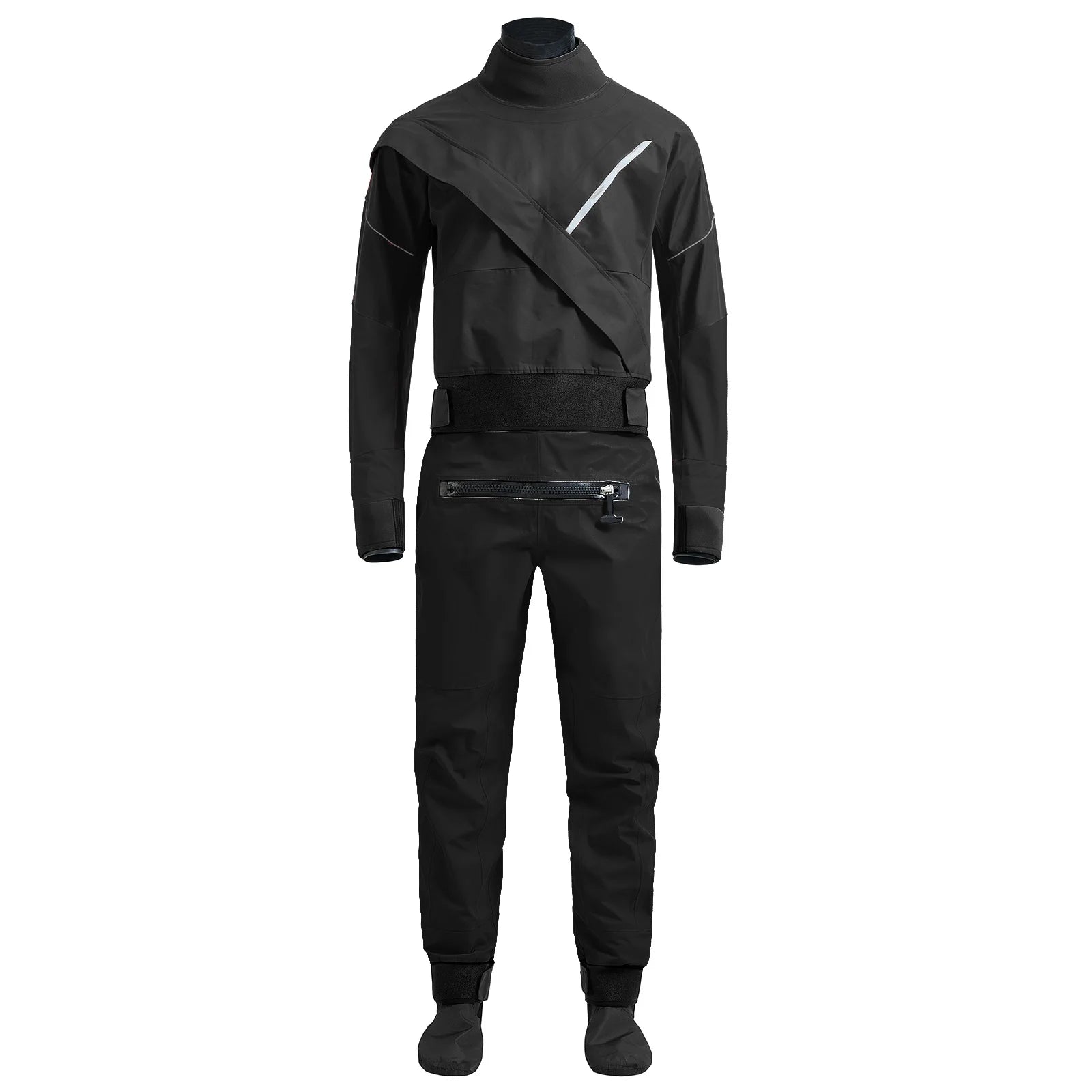 Customization 3 Layer Waterproof Breathable Rowing Dry Suit  Neutral Latex Neck Wrist Neckseal Neoprene Dry Suit