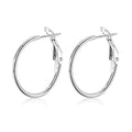 Dylam Nickel Free Hypoallergenic 925 Sterling Silver Round Circle Earring 18K Gold Plated Big Large Hoop Earrings for Women Girl