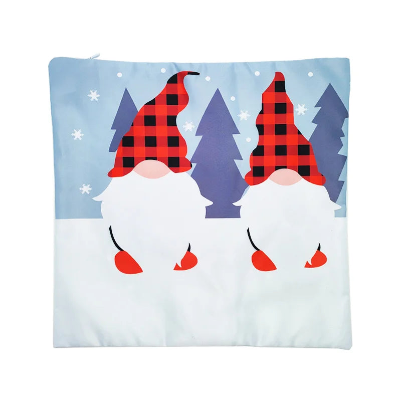 Qualisub Personalized 16*16 Inch 100% Polyester Santa Pillow Case Sublimation Pillow Case for Christmas Day