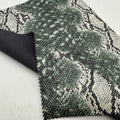 Eco-Friendly Snake Pattern Fabric Faux Synthetic Leather Rayon Backing PU Elastic Stretch for Garment Leather Manufacturing
