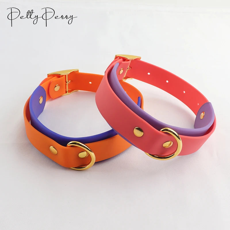 New Style Colorful and Fashionable PVC Pet Dog Collar With Metal Studs and Adjustable Buckle for Dogs