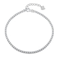 Dylam Wholesale 925 Silver Tennis Chain Bezel Sterling Cz Adjustable Rose Gold Solid Mounting Extremely Stylish Women Bracelet
