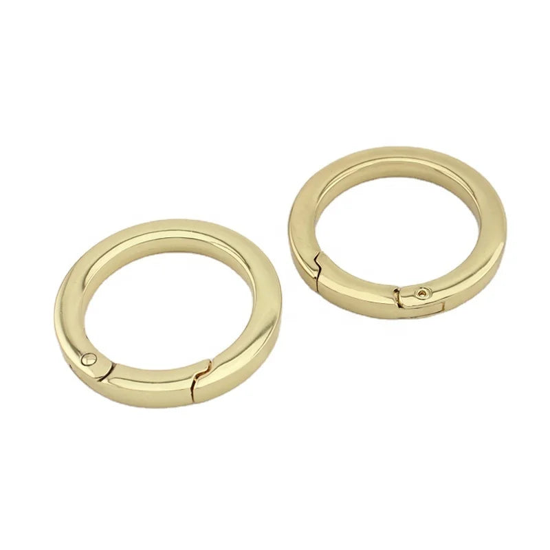 Nolvo World 32 mm Inner 1.2" Metal Tabular Fat O Ring Spring Coil Bag Handle Buckles Handbag Lock hang Buckles Accessories