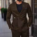 Newest Men Suit Luxury Wedding Custom Made Belt Fashion Double Breasted Male Outfits Blazer Pants Two Pieces Daily Casual Party