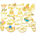 Alloy Open Back Bezel Cat Pendants for DIY UV Resin Pressed Flower Jewelry Fittings