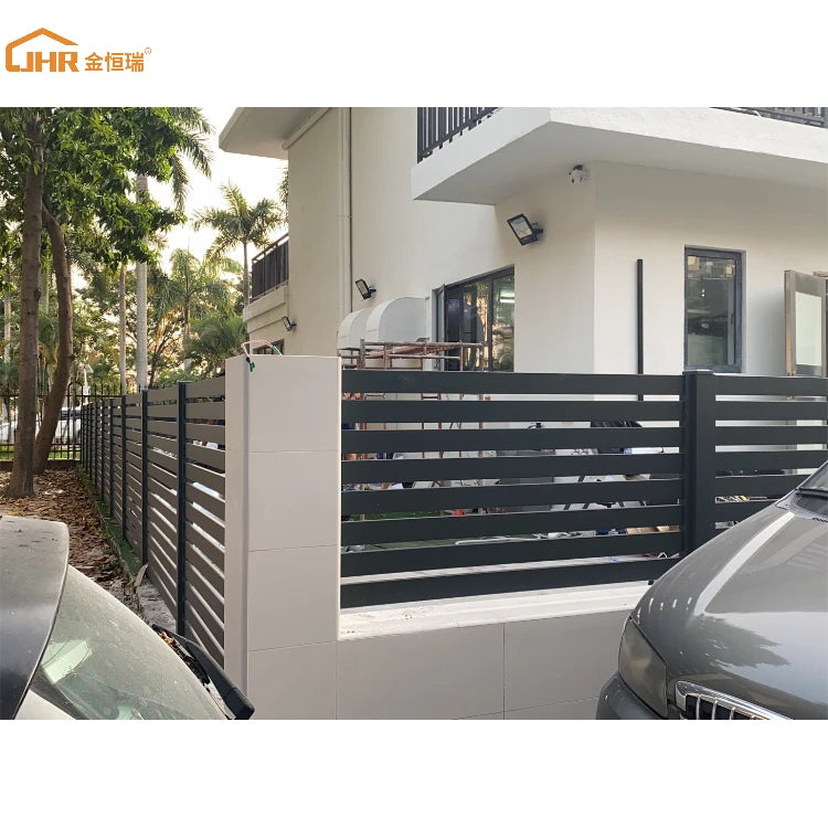 Outside Decorative Aluminum Alloy High Security Laser Cut Aluminum Fencing Wall Aluminum Fence Panel Sliding Gate