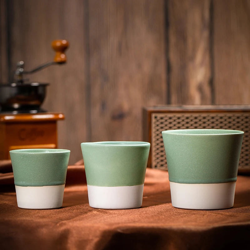 Japanese Style Retro Creative Ceramic Clay Coffee Cup Porcelain Espresso Mug Drinking Tea Cup for Office and Home for Gifts